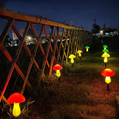 Outdoor Solar Garden Lights, Yard Decorations Mushroom -1Pack 6 Mushroom