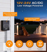 CLOUDY BAY [6 Pack] 3CCT Low Voltage LED Deck Lights Outdoor,2700K/3500K/5000K Selectable,Landscape Step Stair | Lumora
