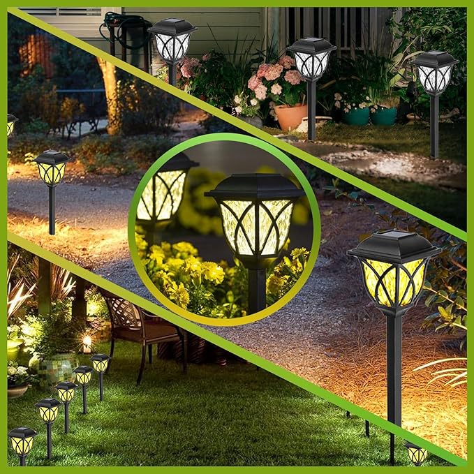 Solar Lights Outdoor Waterproof, 2Pack LED Solar Garden Lights, Outdoor Decorations, Garden Decor for Yard, Patio | Lumora
