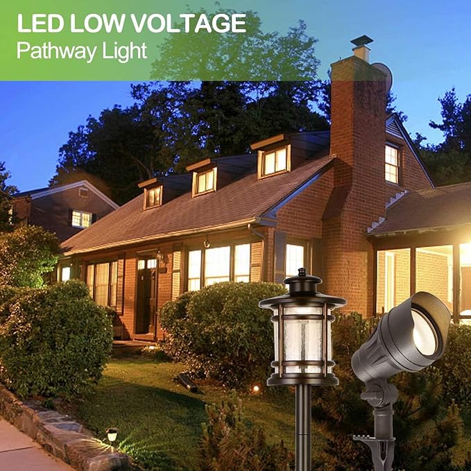 hykolity 8 Pack Low Voltage LED Landscape Kits, 12V Pathway Flood Light Kits, 10W 390LM and 3.4W 155LM Wired for | Lumora