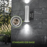 ASD 2 Light Outdoor Wall Light Fixture | 120W E26 Socket 120V ETL Cylinder Up Down Lights | LED/CFL/Incandescent | Lumora