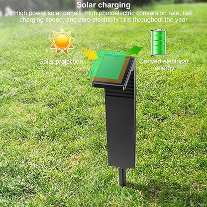 Asixxsix Solar Garden Lights, Outdoor Solar Pathway Lights with Battery Operated, 2 Color Temperatures Adjustable Brightness Levels, Solar Outdoor Lights for Garden, Landscape,