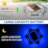 Solar Deck Lights Driveway Dock Lights 4 Pack, Waterproof Outdoor Solar Powered LED Driveway Marker Light Aluminum | Lumora