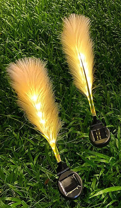 Ulalaza 2PCS Garden Solar Lights Multi-Color Changing LED Flower Stake Light Decorative Landscape Lawn Yard Outdoor Lights Length 430 * 730mm/17 * 29inch