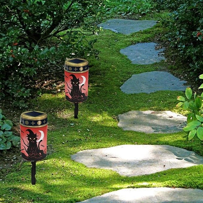 ZOUTAIRONG Moon Ghost Solar Light for Cemetery Grave Solar Garden Lights Solar Lights for Outside Solar Pathway Lights Outdoor Cemetery Solar Lights for Grave Solar Lights