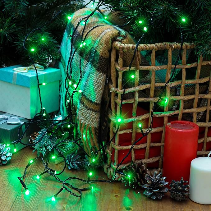 100FT 300 LED Christmas Lights Outdoor for St Patrick's Day, Green String Lights Indoorwith 8 Modes, Waterproof | Lumora