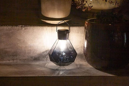 Allsop 32174 Smoke Solar Glass Gem Light