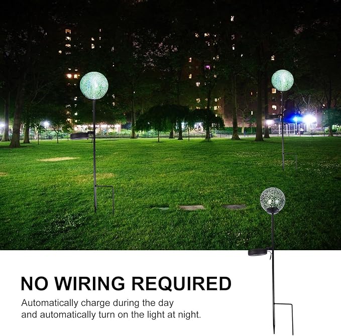 VICASKY Solar Garden Lawn Lamp Waterproof Mosaic Solar Powered Outdoor Path Light for Yard Patio Landscape Decoration