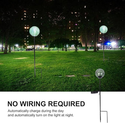 Solar Mosaic Ball-Shaped Outdoor Decorative Lamp Waterproof Solar Garden Light for Lawn Path Patio Landscape Lighting