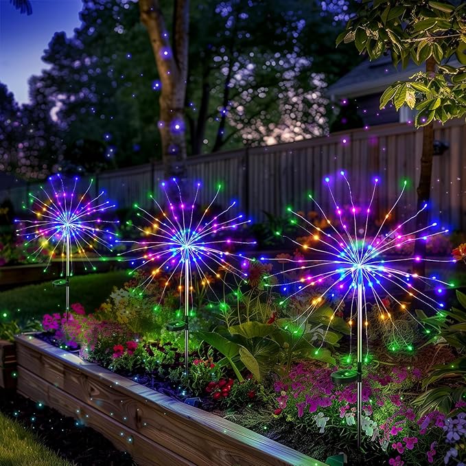 4 Pack Solar Firework Lights 200 LED Create Magical Nights, Waterproof Starburst - Outdoor Security Flood Light | Lumora