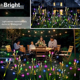 Solar Garden Lights Outdoor: Waterproof 2-Pack DIY Decorative Firework Lights with 2 Modes for Yard Patio Pathway | Lumora