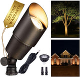 Gardenreet Landscape Spotlights Low Voltage - Brass Outdoor Uplight LED 12V, Wired Spot Lights IP65 Waterproof | Lumora