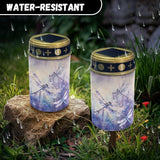 Dragonfly Horse Solar Lanterns Outdoor Waterproof,Solar Lights Purple Gift for Men Women LED Decor Light for | Lumora