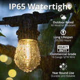 100ft S14 Shatterproof Deck Lights, 50 Bulbs, Outdoor String Lights Waterproof Commercial Grade String Lights | Lumora