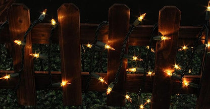 LAMPHOME Christmas String Light,100 Count Incandescent Mini String Light in 19.6ft,Indoor/Outdoor 120V UL Certified Mini Light for Christmas,Wedding,Patio Lawn,Home,Garden,Party,Store (Yellow)