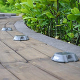 Solar Deck Lights 4 Pack LED Dock Lights for Walkway, Stair and Step - Cast Aluminum - Outdoor Path Light | Lumora