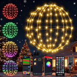 Joomer Smart RGB Christmas Hanging Ball Lights, 12in 108 LED Foldable Color Changing Xmas Light, App and Remote | Lumora
