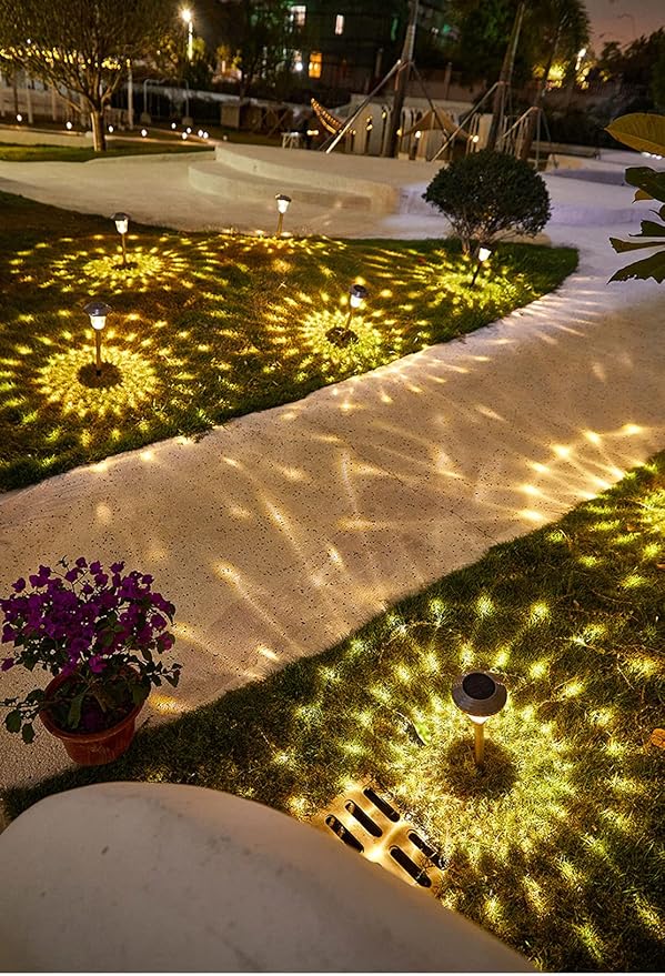 Ulalaza Garden Solar Lights Multi-Color Changing LED Flower Stake Light Decorative Landscape Lawn Yard Outdoor Lights About Length 120 * 120 * 425mm/5 * 5 * 17inch