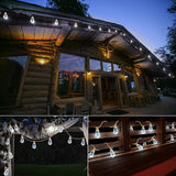 Solar Outdoor String Lights, 20Ft Vintage Rope Hemp Solar Patio Lights, Waterproof White Solar Powered String | Lumora