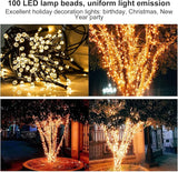 39ft 100LED Small Fairy 8 Lighting Modes Solar Power Outdoor String Lights watertight High Temperature resistant | Lumora