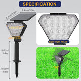 T-SUN Solar Lights Outdoor Waterproof IP65, 12 Pack LED Solar Spot Lights Color Changing IP65 Waterproof Smart Auto | Lumora