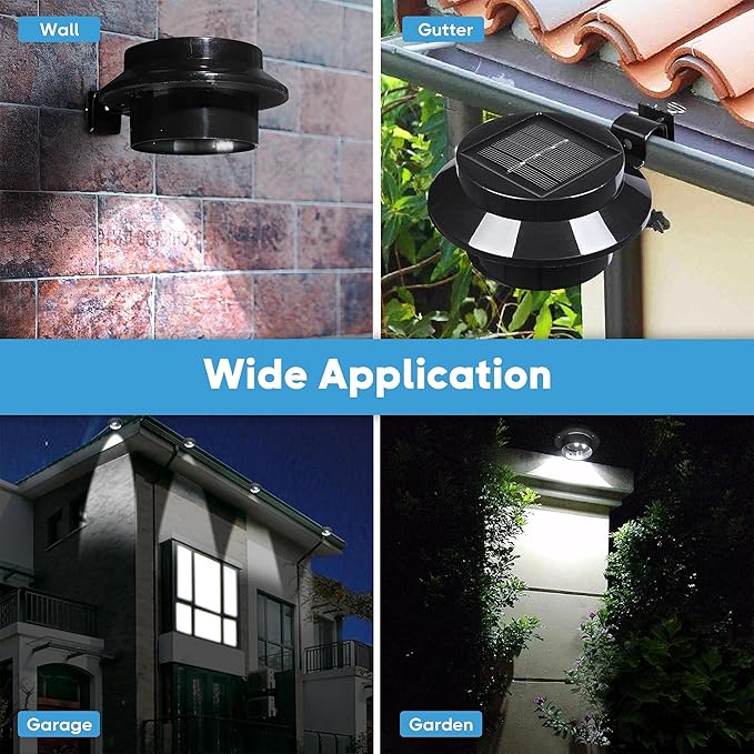 Yescom LED Solar Gutter Light Waterproof Outdoor Garden Fence Wall Lights 10 Packs | Lumora