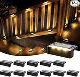 SOLPEX Solar Fence Lights, Solar Deck Lights Outdoor Waterproof Solar Powered for Step, Stair, Balcony,Front | Lumora