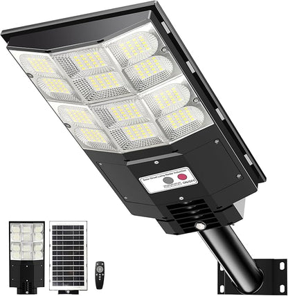 3500W Solar Flood Lights [25000LM Extreme Bright] with Radar Motion Sensor, IP66 Waterproof for Driveway, Farm, Warehouse - Solar Security Lights for Homeowner/Rancher/Contractor