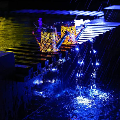 VOOKRY Solar Watering Can Lights, Large Retro Hanging Blue Solar Lights Outdoor Decorative Garden Decor Waterproof for Outside Patio Yard Porch Lawn Landscape, Birthday Gifts for Women Mom Grandma