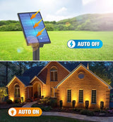 APONUO Metal Solar Spot Lights Outdoor with 9.8ft Cable Solar Powered Landscape Lighting Low Voltage IP65 | Lumora