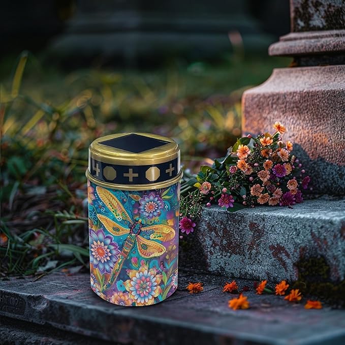 Boho Floral Dragonfly Garden Lights Solar Outdoor Pathway Lights Stake Lights Landscape Lighting for Yard Patio Driveway,LED Solar Lantern Outdoor Table Lamp,Wall Light Auto On/Off