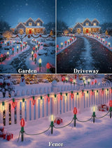 19.5FT Red and White Christmas Pathway Lights Outdoor, C9 LED Christmas Lights Outdoor with 10 Bulbs,Connectable | Lumora
