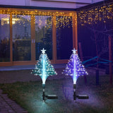 Baquler 2 Pcs Solar Christmas Tree Garden Stake Lights Outdoor Christmas Tree Yard Decorations Multicolor LED Solar | Lumora