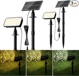 JACKYLED Solar Lights Outdoor Waterproof, Solar Tree Lights Outdoor with 10ft Cord, 3 Colors & 5 Modes, Bright | Lumora