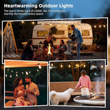 100FT Solar String Lights Outdoor Waterproof IP65 with USB-Charging , Solar Powered LED Patio Lights with 50+2 | Lumora