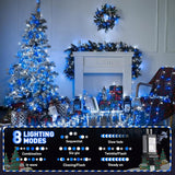 JMEXSUSS Blue and White String Lights Outdoor Indoor, 200 LED Christmas String Lights Clear Wire, 66ft Christmas | Lumora
