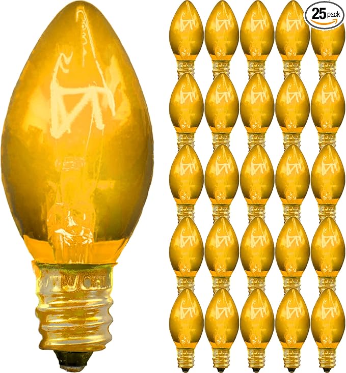 EST. LEE DISPLAY L D 1902 Indoor ＆ Outdoor String Light C9 Glass Christmas Steady Transparent Replacement Bulbs E17 | Lumora