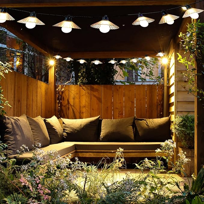 16.4 FT Outdoor Patio String Lights, Connectable LED Backyard Lights with 10 Globe Bulbs, Waterproof Hanging Light | Lumora