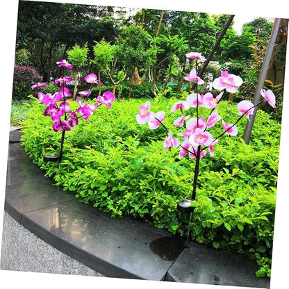 2pcs Solar Ground Plug Lights Shape Outdoor Solar Pathway Lamp Easy Install Energy Saving Garden Decor