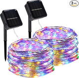 Twinkle Star 2 Pack Solar Christmas Lights Outdoor, Total 80 FT 240 LED Solar Powered Christmas Fairy Lights | Lumora