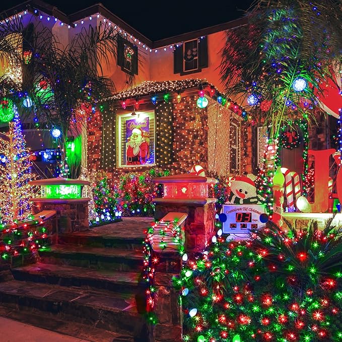 SAUIRS 403FT 1000 LED Christmas Lights Outdoor String Lights with 8 Modes Timer Waterproof Fairy Light Plug in for | Lumora