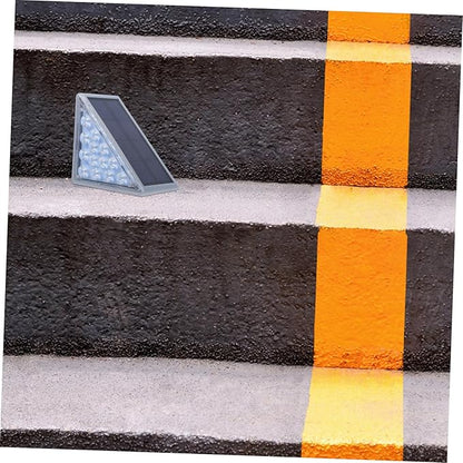 STOBAZA Solar Step Light Outdoor Sturdy Triangle Led Garden Pathway Lights