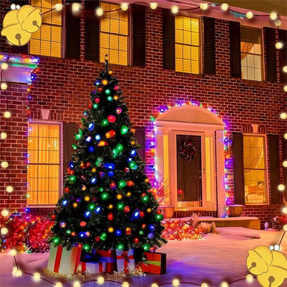 Vintage C9 LED Christmas Lights Outdoor, 25 Feet C9 Multicolor Christmas String Lights with 26 LED Bulbs for Indoor Christmas Tree Roofline Holiday Party Garden Patio Backyard Cafe Xmas Decoration