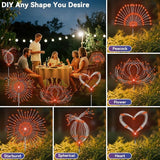 Garden Outdoor Lights, 2 Pack 120 LED Solar Garden Lights Fairy Lights Outdoor Waterproof Decorative Solar Firework | Lumora