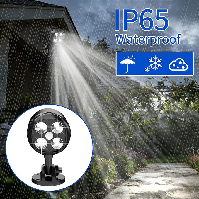 Battery Operated Outdoor Motion Sensor Light, 600LM 6000K Waterproof Wide-Angle Detection Auto On/Off Wall Light,for Garage, Yard, Front Door, Stair and Driveway (2 Packs)