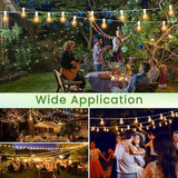 Outdoor String Lights, 100FT LED Patio String Light, String Lights for Outside with 53 LED Bulbs (3 Spare), White | Lumora