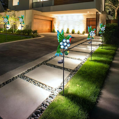 Bshine Solar Lights Outdoor Garden Decoration, Hummingbird Metal Stake Waterproof Solar Lamp for Outdoor Patio, Yard Decoration Lawn Art