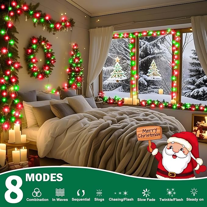SAUIRS 403FT 1000 LED Christmas Lights Outdoor String Lights with 8 Modes Timer Waterproof Fairy Light Plug in for | Lumora