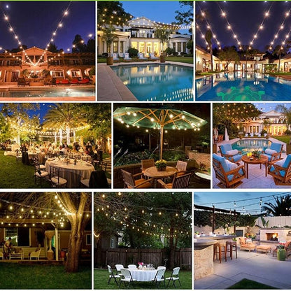 Svater Outdoor String LED Lights 50FT with 2W 48FT S14 Commercial Grade String Lights