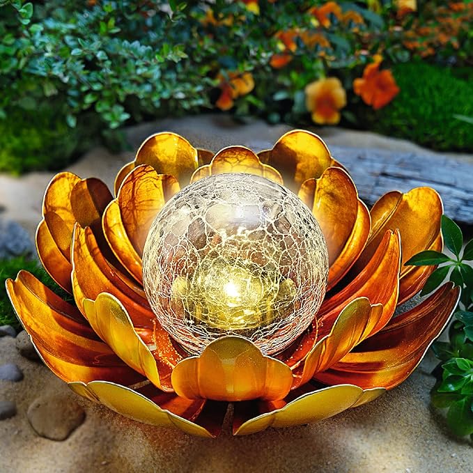 WNP Solar Flower Light Outdoor Christmas Decorative,Garden Solar Powered Lights,Yard Solar Glass Ball Light with | Lumora